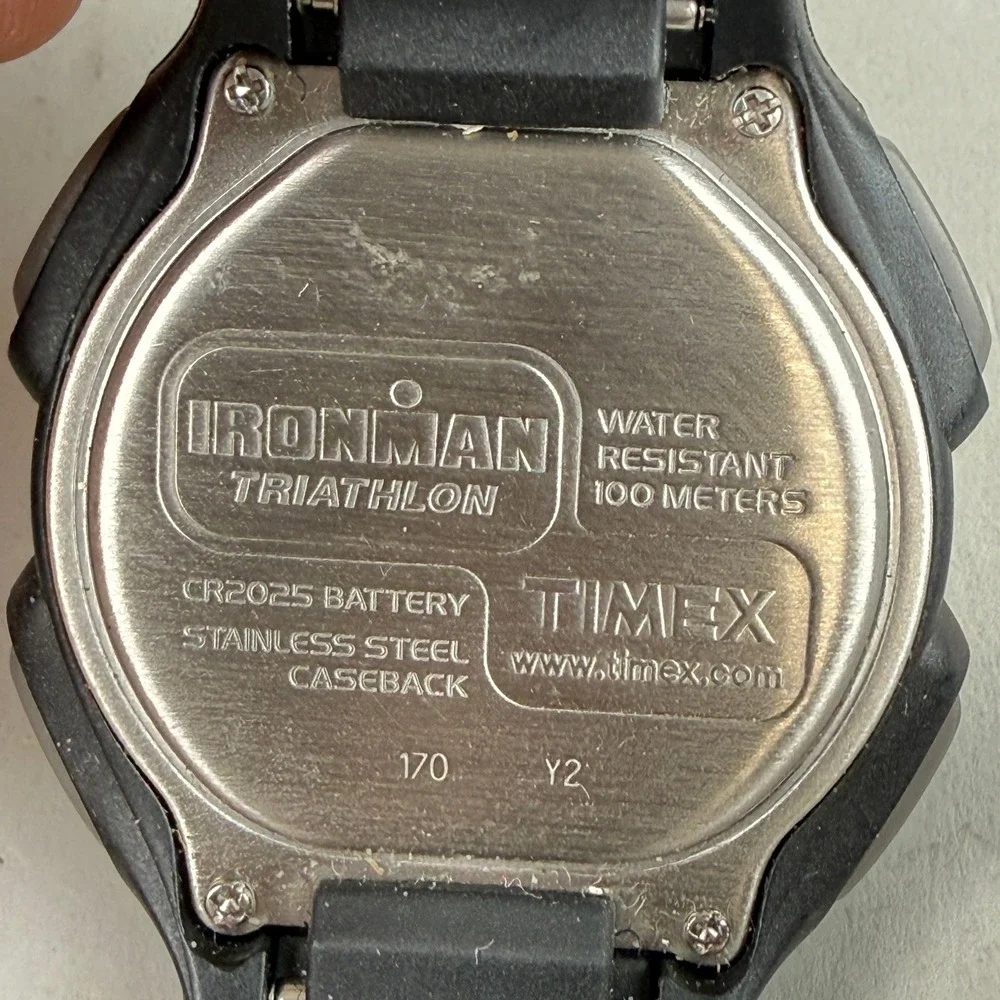 Timex Ironman Triathlon 30-Lap Digital Sport Watch Black Nylon Strap WR100M